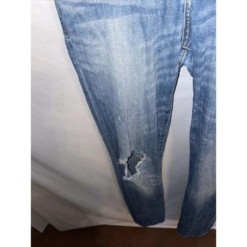 Judy Blue Women’s Skinny Jeans Size 30x32 Blue Straight Cut Distressed Hobo Boho